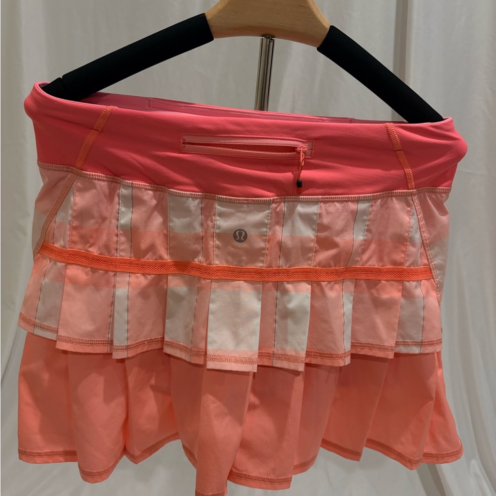 lululemon athletica Coral and Peach Pleated Skater Skirt - Picture 10 of 13